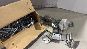 lot 2071 image: Lot of Door Hardware Hinges Latches Fasteners Mixed Components