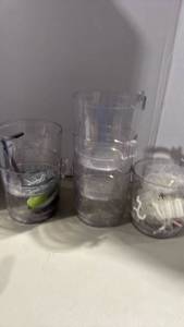 lot 2077 image: Clear Plastic Storage Containers with contents