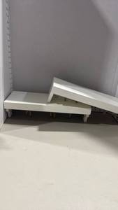 lot 2089 image: 2 floating shelves with string and clothes pins 4x15x6