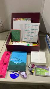 lot 2109 image: Desk supplies, calendar, note cards and more