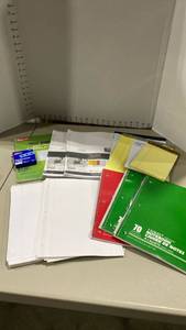 lot 2112 image: Graph paper, college ruled paper, legal pads, spiral notebooks wide ruled and more