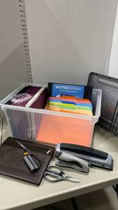 lot 2116 image: Office supplies in a tote