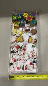 lot 2128 image: Tiny wooden ornaments