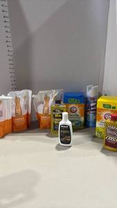 lot 2153 image: Household Cleaning Supplies Lot Method Dish Soap Refill, Disinfectant Wipes and more