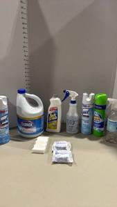 lot 2156 image: Cleaning Products Lot Clorox Lysol Soft Scrub Disinfectant Spray Bathroom Cleaner