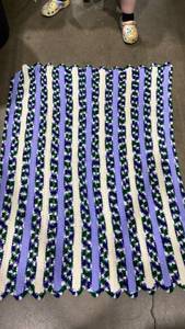 lot 2192 image: Handmade crocheted afghan 57x43