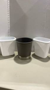 lot 2237 image: Trashcans, gray is metal