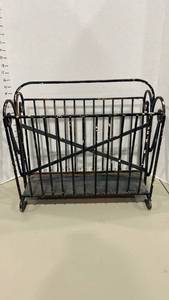 lot 2247 image: Iron magazine rack 17x18 approx