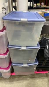 lot 2305 image: Three Rubbermaid totes