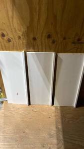 lot 2326 image: Wooden shelves with lip 32x12