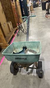 lot 2343 image: Lowes garden plus broadcast Spreader with sprinklers and more