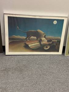 lot 924 image: Framed signed wall decor 20 x 30 in