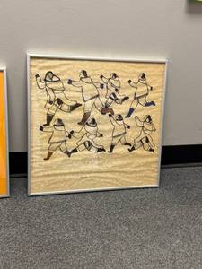 lot 931 image: Framed signed wall decor 18 x 19 in