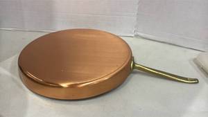 lot 1038 image: Revere Ware Solid Copper Stainless Steel Skillet Limited Edition Collection 12 inch