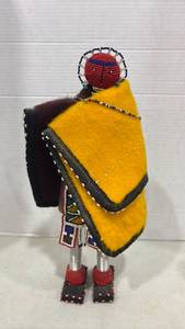 lot 1044 image: Ndebele fertility doll from South Africa 16 inches tall