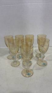 lot 1081 image: Cristal DArques Set 8 Wine Glasses Champagne Flutes