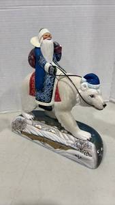 lot 1100 image: G. DeBrekht Polar Bear Santa Santa Around the World #51129 Limited Edition