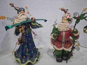 lot 1113 image: Santa Clause Figurines Set of Two.Tallest 15 inches
