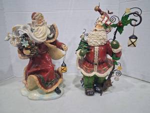 lot 1116 image: 2 Santa Claus Figurines 14 tall