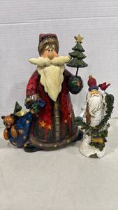 lot 1119 image: Santa Stocking With Toys 13 inches and Smaller Santa with Bird