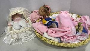 lot 1192 image: Baby Dolls with Clothing and Accessories