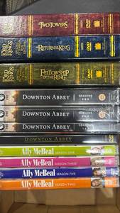 lot 1198 image: Lord of the Rings 3-Film  Downton Abbey 7-Season  Ally McBeal 4-Season DVD Collection Lot
