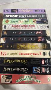 lot 1203 image: VHS Tape Collection  Magic Memories On Ice II Stomp Out Loud X-Files Lord of the Rings