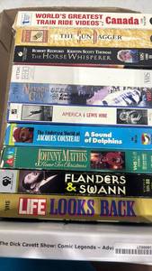 lot 1204 image: VHS Tapes Movies Worlds Greatest Train Ride Horse Whisperer Flanders Swann