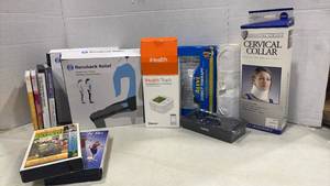 lot 1251 image: Renuback Relief, iHealth Track, Cervical Collar, Direct Therapy, Books