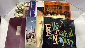 lot 1254 image: Folk & World Music Vinyl LP Record Lot - Newport Festival, Ethnic Folkways, Vanguard, Mercury