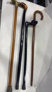 lot 1260 image: Four Walking Canes