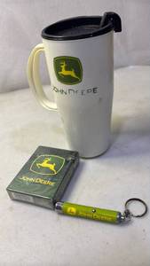 lot 2014 image: John Deere Merchandise Lot Travel Mug Keychains Collectibles