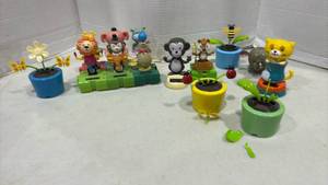 lot 2051 image: Solar Dancing Toys Lot Animal Figures Flowers Plants Two are broken