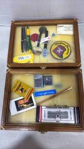 lot 2074 image: Memorabilia Display Cases Lot 2 Framed Shadow Boxes