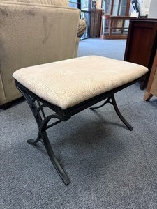 lot 3001 image: Cheyenne Industrial Furniture bench  seat 17 x 26 x 17 in (some stains on upholstery)