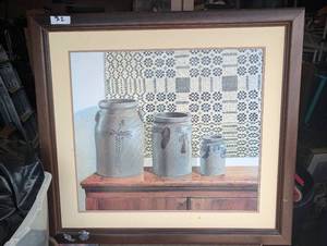 lot 72 image: Framed art print titled Indigo Blues