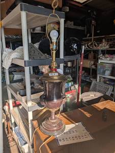 lot 153 image: Vintage lamp with ornate design