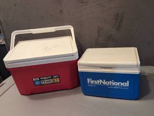 lot 2003 image: Igloo Laguna Cooler 9 qt  Blue Cooler -2 ct