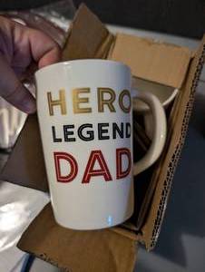 lot 2008 image: Dad Ceramic Mugs - 6 Mugs Two Designs - New in Box&nbsp