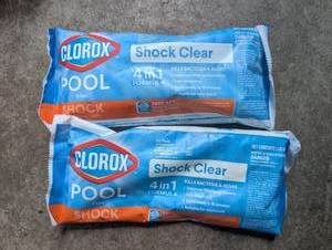 lot 2015 image: Clorox Pool Shock Clear 4-in-1 Formula - 2 Packages