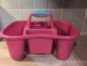 lot 2016 image: Pink Caddy Organizer with Handle 4 Compartments