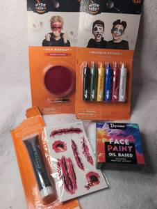 lot 2501 image: Halloween Makeup Set Red Makeup Water Activated Sticks Depvision Face Paint Oil Based -New in packages