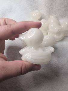 lot 2502 image: Set of 10 White Halloween Figurines Duck-Shaped