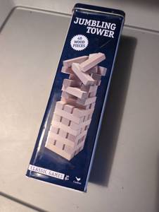 lot 3505 image: Jumbling Tower 48 Wood Pieces Classic Games