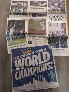 lot 4000 image: Kansas City Star Newspapers 2015 World Series Champions Royals Collection
