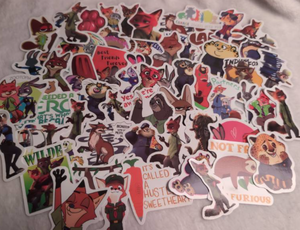 lot 3509 image: Zootopia Character Sticker Pack Collection - new