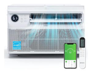 lot 18063 image: ROVSUN 12000 BTU 115V Window Air Conditioner with Inverter & Install Kit - Retail $529