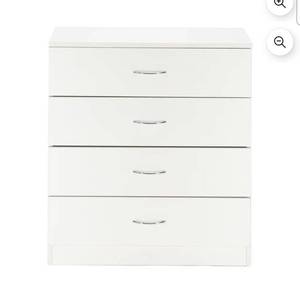 lot 18088 image: FCH Modern Simple 3-Drawer Dresser White - Retail $138