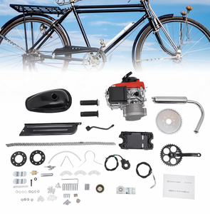 lot 18110 image: 144F 53CC 4-Stroke Complete Bicycle Engine Kit 1.5KW 6800RPM Motorized Bike Motor Set Petrol Gas Engine Conversion Kit Dual Chain Drive for Mountain Road Adult Bike - Retail $165