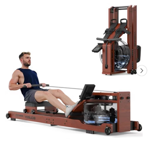lot 18132 image: YOSUDA Water Rowing Machines for Home Use, Foldable Rower Machine 400LBS Weight Capacity with Dedicated Monitor - Retail $299